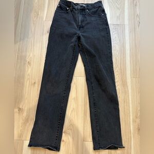 Madewell The Perfect Vintage Straight Jean In Nela Wash: Slit-hem Size 26